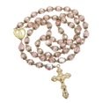 thumbnail image 1 of Collar con forma de rosario Nazareth Store Catholic con cuentas de cristal rosa, 1 of 7