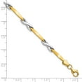 thumbnail image 5 of Auriga Fine Jewelry 10K Two-tone Gold Polished and Brushed Bracelet 7.5" for Women, 5 of 6