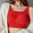 thumbnail image 1 of Puntoco Sujetadores sin aros para mujer de forro polar de cordero cálidos con almohadilla para el pecho que no requieren sujetador. Forro polar grueso adecuado para ropa interior femenina en otoño, 1 of 4