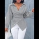thumbnail image 5 of Blusa de Verano para Mujer, , con Rayas y Botones en la Parte Delantera, de Larga. Negro XXL, 5 of 6
