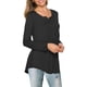 thumbnail image 4 of Blusa de manga larga con cuello en V y botones para mujer, 4 of 6