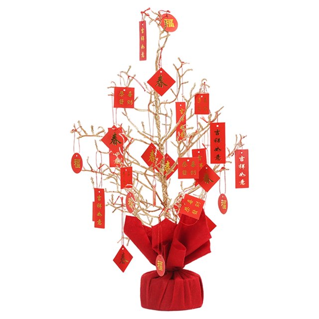 Adorno de Año Nuevo chino Yuyangstore Feng Shui para el hogar 50 cm Ramas de bayas