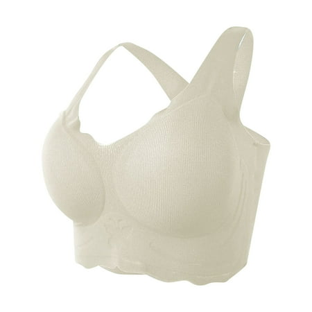 

EHTMSAK Womens Push-Up Bra Constant Push Up Plunge Bra Bras Beige 3X-Large