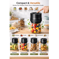 thumbnail image 6 of Electric Mason Jar Vacuum Sealer Kit, One-Button Vacuum Sealing for Wide & Regular Mouth Mason Jars, USB Rechargeable, Includes 5 Wide-Mouth Lids, 5 Regular-Mouth Lids & Type-C Cable, Black, 6 of 6
