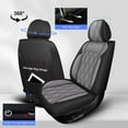 thumbnail image 3 of AOMSAZTO Front Car Seat Covers Fit for Lincoln MKZ 2012-2020 Faux Leather Seat Covers Waterproof Seat Cushion Protector Compatible Airbag(2 PCS Front Seats, Black&Grey), 3 of 7