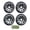 Black, variant on YIFAEUX 4 Pack Inline Skate Wheels 90/100/110mm Skate Replacement Wheels with Bearings Indoor Outdoor Roller Skate Wheels