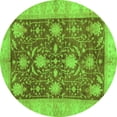 thumbnail image 1 of Ahgly Company Indoor Round Abstract Green Modern Area Rugs, 6' Round, 1 of 4
