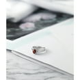thumbnail image 5 of Gem Stone King 925 Sterling Silver Red Garnet Women Engagement Ring (1.60 Ct 7x5mm Oval Checkerboard) | Size 9, 5 of 5
