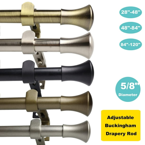 YouLoveIt Curtain Rods for Windows, 28"48"/ 48"84"/ 84"120", Heavy