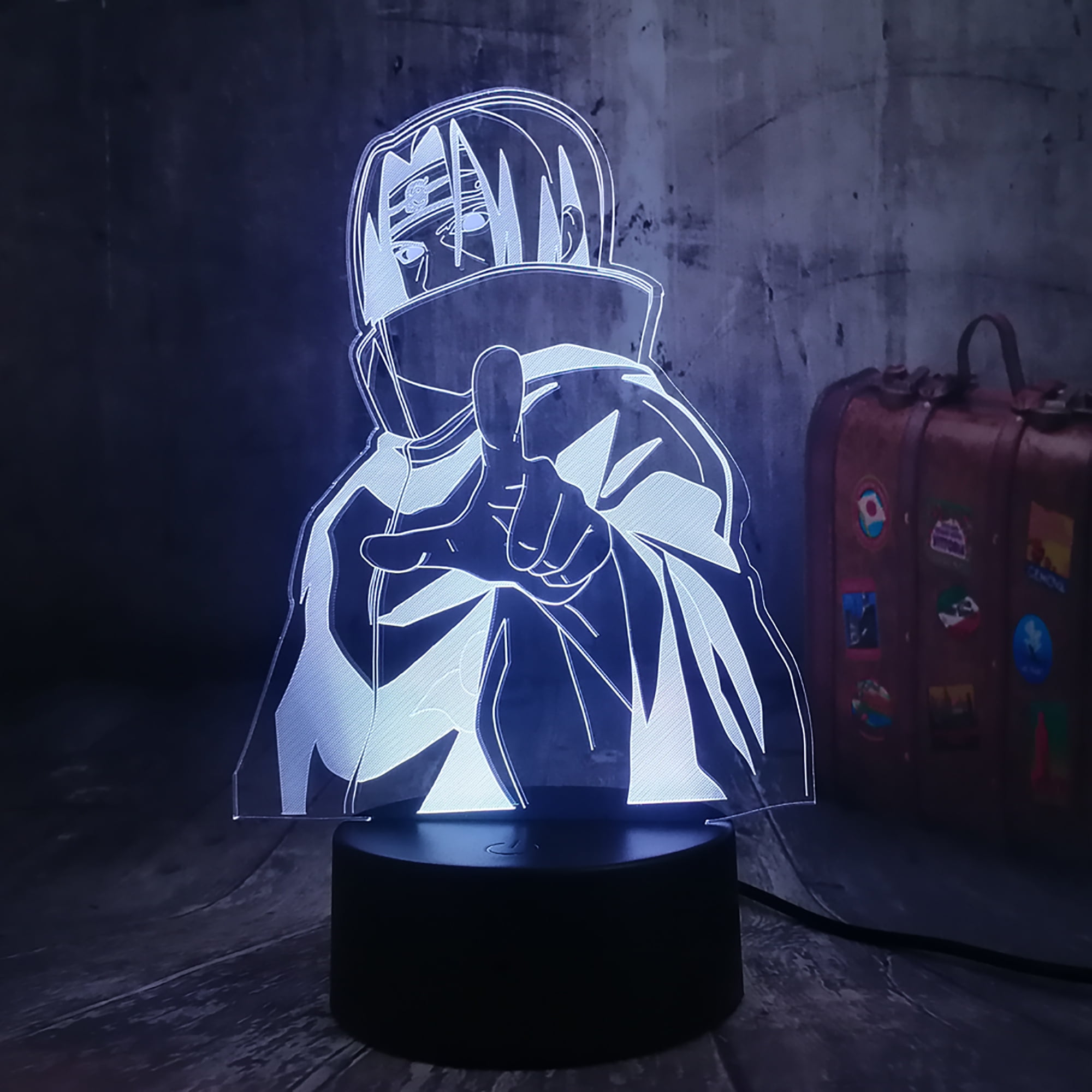 Buy Seekfunning 19*12cm Uchiha Itachi LED Anime Lamp Figure Model ...