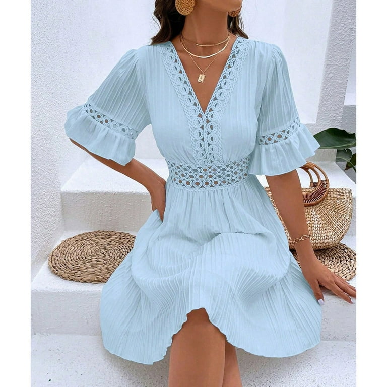 knee length dresses for ladies PALOMA BLACK BABYDOLL DRESS – DISSH main image 0