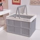 thumbnail image 5 of Contenedores de almacenamiento plegables, caja organizadora con asa, contenedor de plástico apilable con pestillo para una organización visible, ideal para armarios, lavandería y despensas, 5 of 8