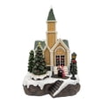 thumbnail image 3 of Estatua de Iglesia Navideña con Luces Y Música, Hecha de Resina Artesanal para Fiestas en Casa Y Navidad, 3 of 9