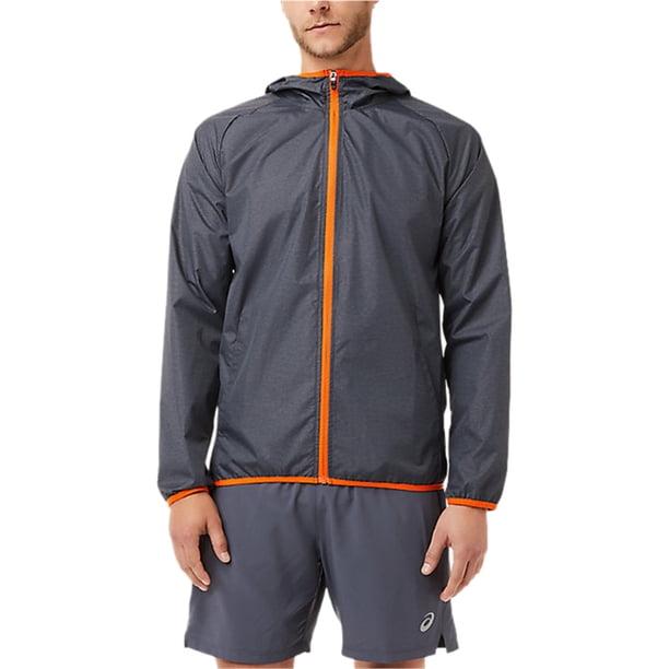 ASICS Mens Packable Jacket dkgrayorange M