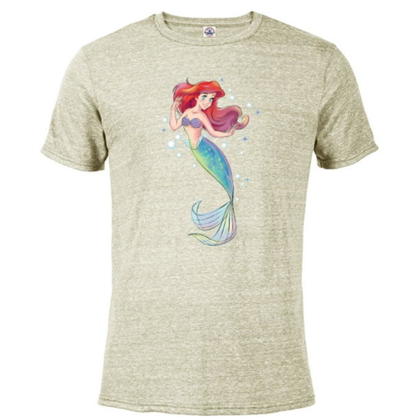Disney The Little Mermaid 30th Anniversary Ariel T Shirt Short Sleeve Blended T Shirt For Adults Customized Putty Snow Heather Walmart Com