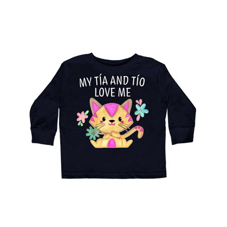 

Inktastic My Tía and Tío Love Me with Cute Kitten and Flowers Gift Toddler Boy or Toddler Girl Long Sleeve T-Shirt