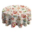 thumbnail image 4 of Pioneer Flower Floral Print Pattern Round Tablecloth 60"x60",Wrinkle Wipeable Table Cloth for Kitchen Dining Room Picnic Patio Party, 4 of 6