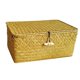 thumbnail image 4 of Cesta de almacenamiento de ratán tejida a mano rectangular con tapa Organizador de Cesto de ropa Contenedor para baño Dormitorio Picnic L Gloria Cesta de almacenamiento, 4 of 9