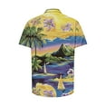 thumbnail image 5 of LEKWK Hawaiian Shirts for Men Regular Fit Tropical Leaf Beach Shirts Breathable Short Sleeve Summer Shirts Lightweight Soft Button Down Holiday Party Trip, 5 of 5
