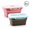 grey with blue edges and bean paste pink, variant on Collapsible Silicone Food Storage Container Set of 2, 350ml Square Folding Lunch Box with Lids, BPA-Free PP & Food-Grade Silicone Meal Prep Box for Kitchen, Travel & Organization