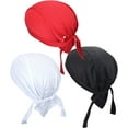 thumbnail image 4 of 3 Pack Cycling Caps Helmet Liner Doo Rag Motorcycle Bandana Hat Sweat Liner Skull Caps Dew Rags for Men and Women, 4 of 5