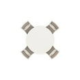 thumbnail image 4 of Benjara BM328246 Berg Round Dining Table Set - Gray & White Wood - 4 Padded Chairs - 5 Piece, 4 of 5