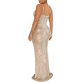 thumbnail image 2 of XINQIHANG Robe Moulante Sexy Élégante pour Femmes avec Strass, Robe de Soirée Longue, 2 of 3