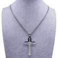 thumbnail image 2 of Catholic Crucifix Cross Necklace for Women Men 14K White Gold Christian Religious Male Chain Jewelry, 2 of 6