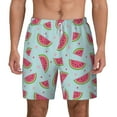 thumbnail image 3 of Uemuo Watermelon Pattern Mens Swim Trunks Quick Dry Board Shorts with Mesh Lining, Stretch Beach Shorts Quick Dry No-Chafing Board Shorts-XX-Large, 3 of 9