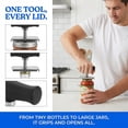 thumbnail image 3 of Jar Opener, Cap Crack Opener - Jar Opener for Weak Hands, Adjustable Multifunctional Jar Lid Opener - Easy to Grip and Open for Stuck Jars, Bottles & Lids (Black), 3 of 5