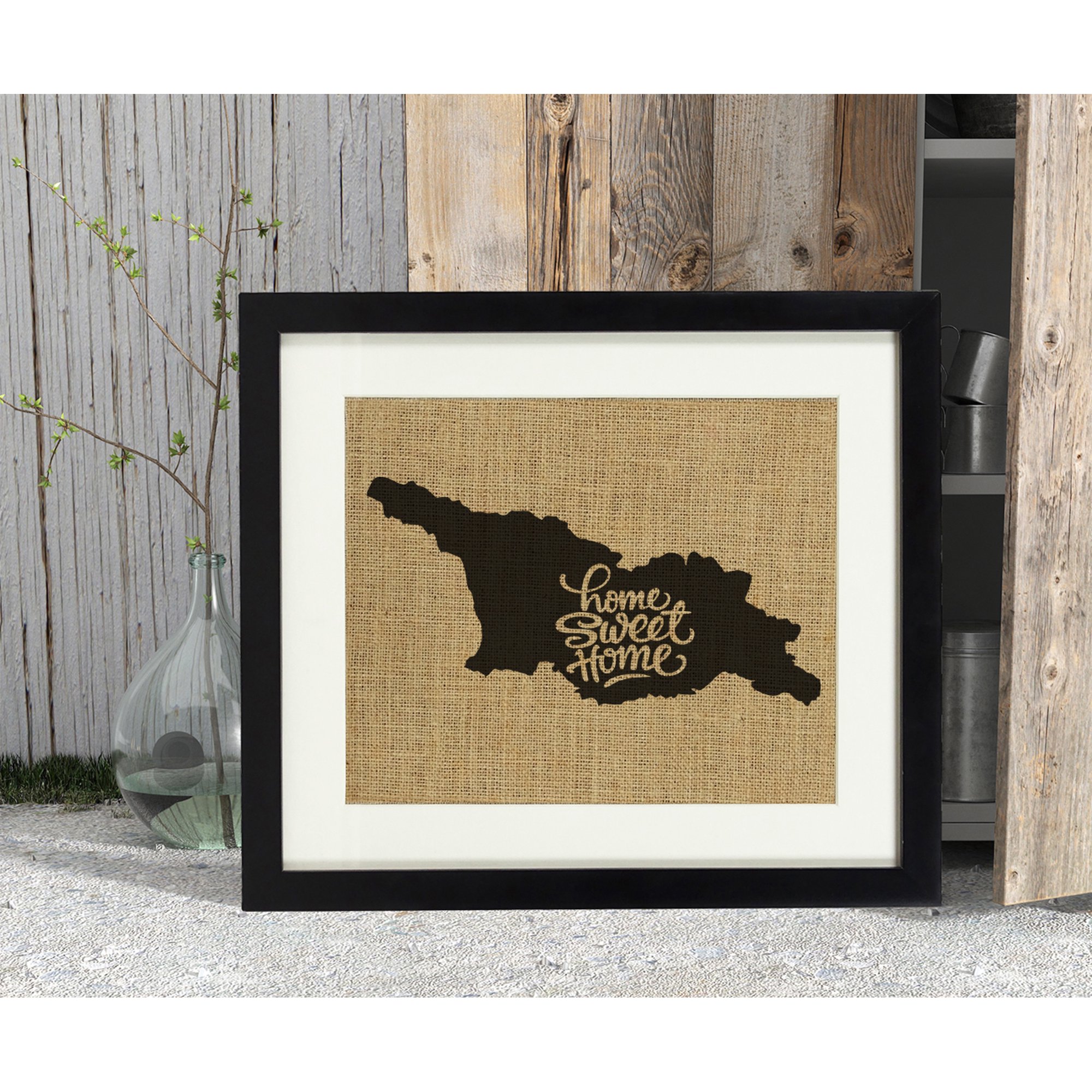 Darling Souvenir Home Sweet Home Imprimé Toile de Jute Décor Mural