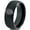 Black Dome Tungsten, variant on Tungsten Security Fingerprint Scan Band Ring 8mm Men Women Comfort Fit Black Beveled Edge Brushed Polished
