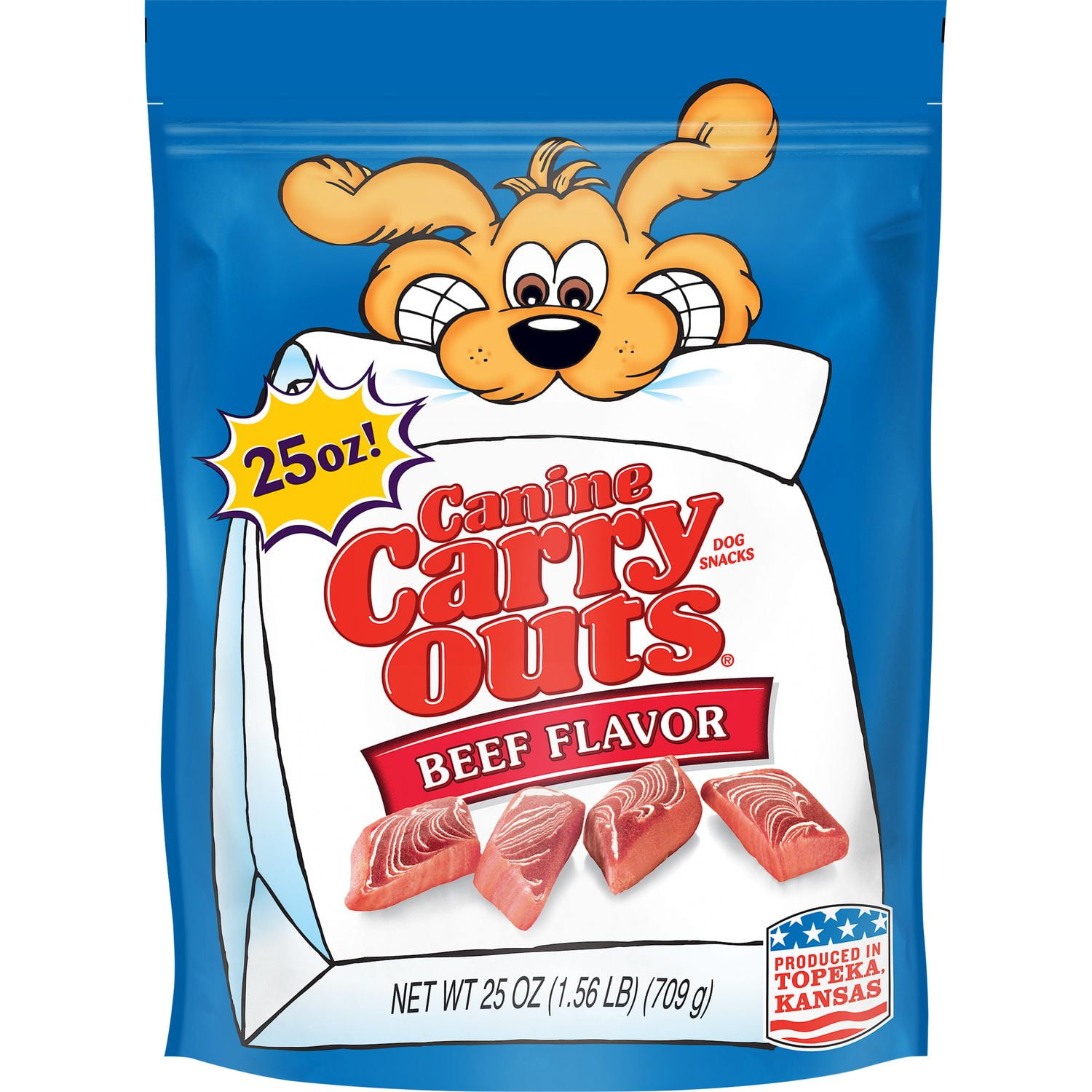 Canine Carry Outs Beef Flavor Dog Snacks, 25-Ounce Bag