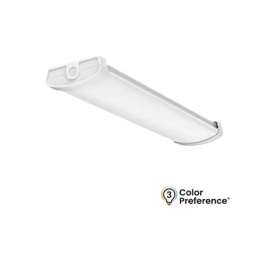 ETI 2ā x 6ā Selectable Commercial LED Wrap Light with Lumen Boost, 3CCT Color Preference, Multi-Volt 120-277V, C03038501A