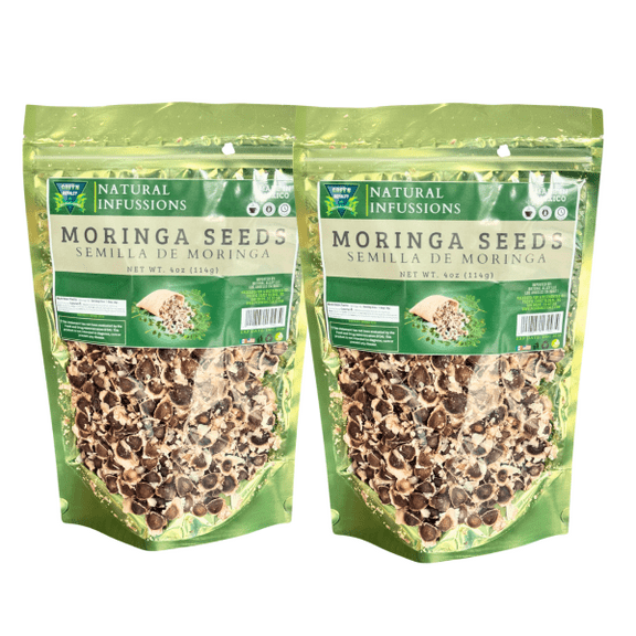 Moringa Semilla  2 Pack 4oz (114g) – Raw, Whole Moringa Oleifera Semilla |350  Seeds per Pouch Approx. | Non-GMO, Natural | Product of Mexico