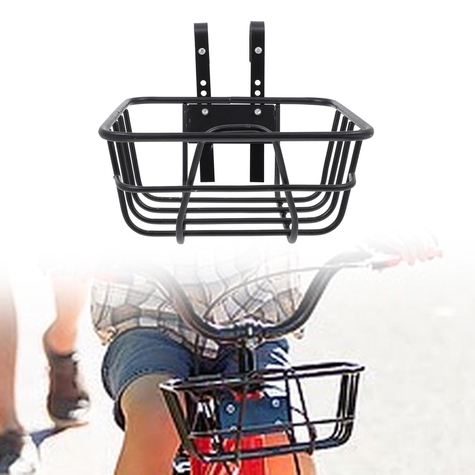 GARENDE Metal Wire Front Basket with Hooks Simple Installation for Mountain Bike