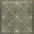 thumbnail image 2 of Vision Studio 12x12 Black Ornate Wood Framed with Double Matting Museum Art Print Titled - Geometric Blueprint I, 2 of 4