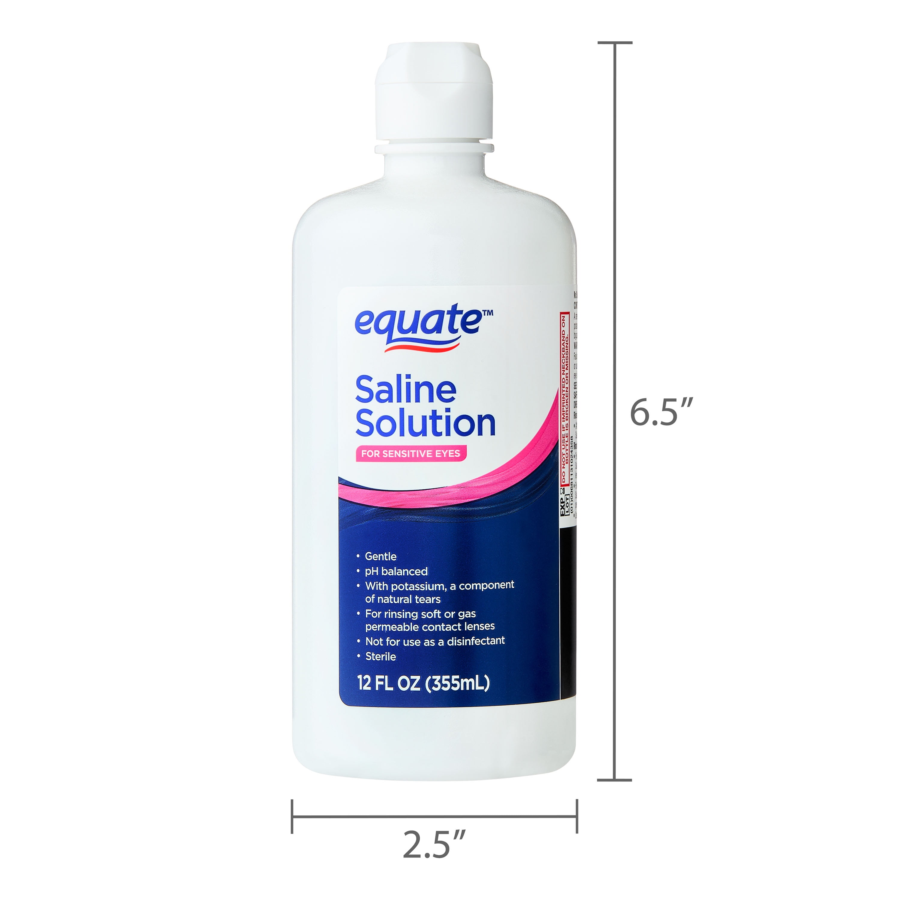 Equate Saline Solution for Sensitive Eyes, 12 fl oz, Compare to Bausch + Lomb Sensitive Eyes