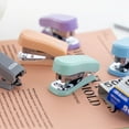 thumbnail image 3 of BAZIC Mini Stapler w/ 500 Staples, Standard (26/6) Pastel Color, Built-in Staple Remover, 24-Pack, 3 of 7