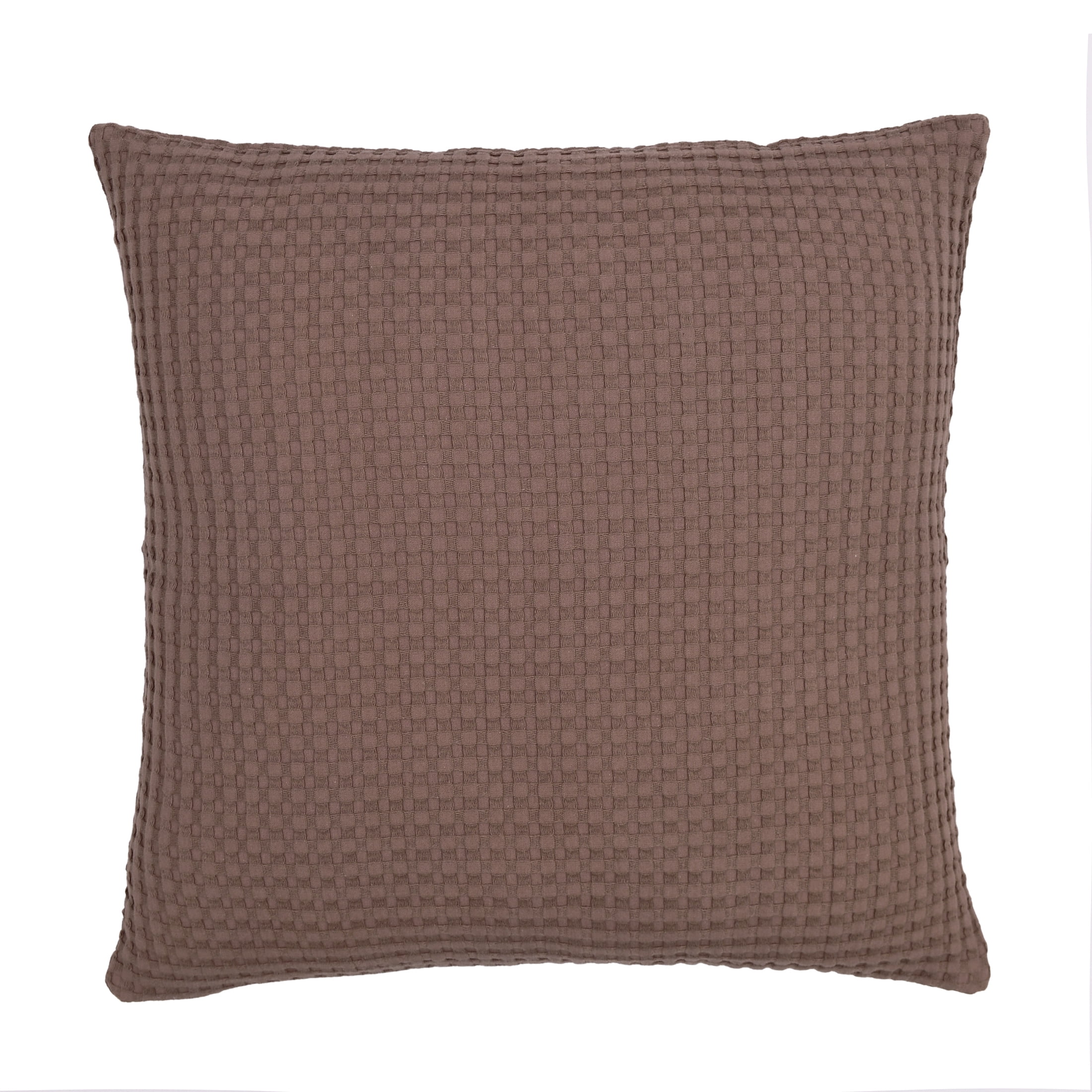 Mainstays Waffle Pillow Cover, 18" X 18", 2 pack, Warm Brown