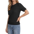 thumbnail image 4 of Sundazz Womens Short Sleeve Tops Lightweight Cable Knit Summer Sweater Dressy Casual Shirts, XS-XL, 4 of 7