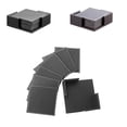 thumbnail image 3 of Juego de 6 posavasos de cuero rectangulares para comedor, sala de reuniones Negro, 3 of 9