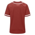 thumbnail image 7 of Hurxie Plain Blank Baseball Jerseys for Men Women Adult Hip Hop Hipster Button Down Shirts Sports Uniforms Outfits Wine,L, 7 of 7