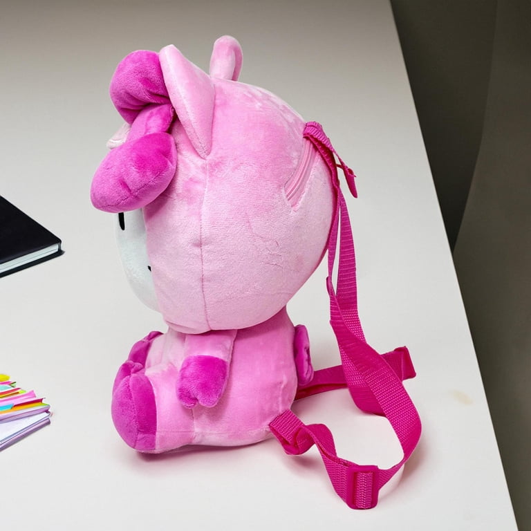 hello kitty 14 inch big face plush kids backpack Sanrio My Melody liter backpack provides ample space to store their toys Hello Kitty Pink Pig Costume