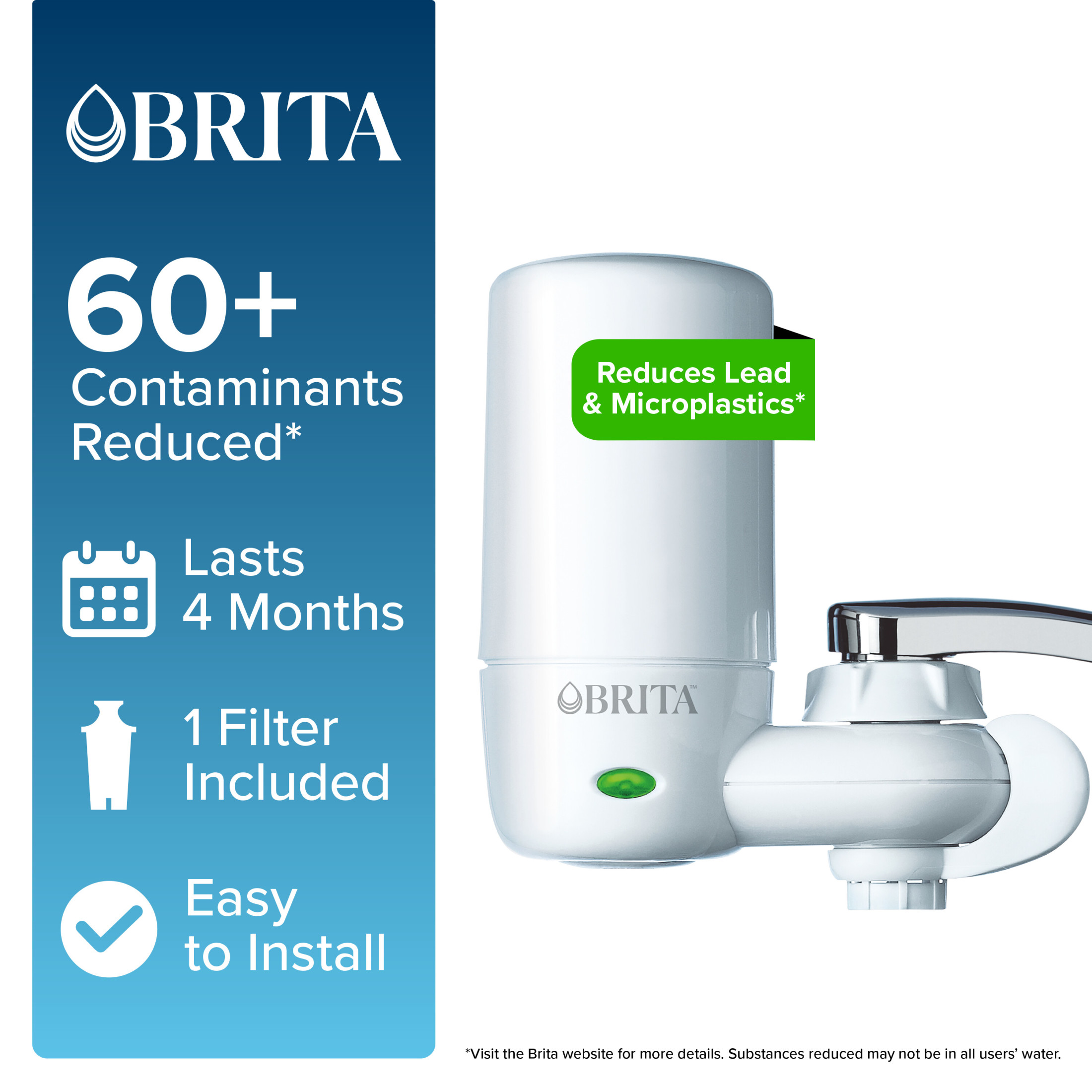 Brita Elite Advanced White Faucet Water Filter System