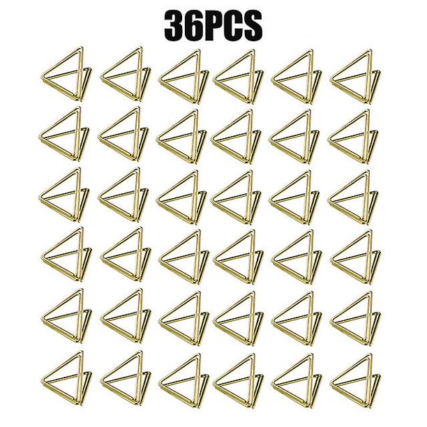 36 Uds. De soportes de número de mesa para tarjetas de lugar de oro metálico para fotos, letrero de comida, soporte de exhibición de tarjeta de lugar de notas, suministros de boda JAMW Sencillez