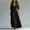 Black, variant on QUNYINEY Black Women Dresses Long Puff Short Sleeve Summer Cotton A Line Dress Slim Fit Flowy V Neck Casual Button Dresses