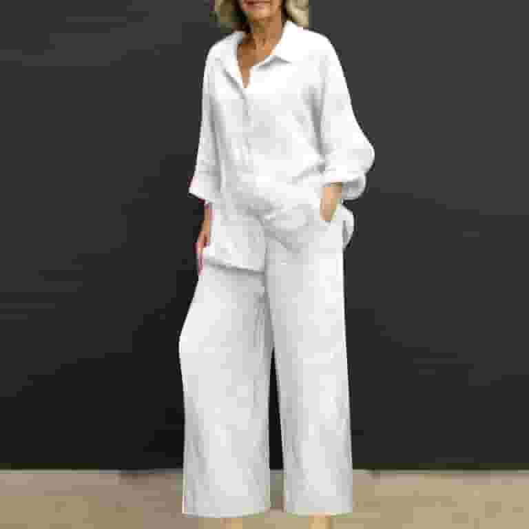 White Slacks Outfits Plus Size Spring LYXSSBYX Piece Outfit For