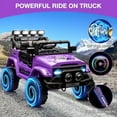 thumbnail image 3 of 12V Kids Ride on Truck, Ride on Jeep Car with Remote Control, Electric Vehicle for Kids,Spring Suspension,Bluetooth Speaker,Multi Music Modes,3 Speeds,LED Lights, 3 of 8