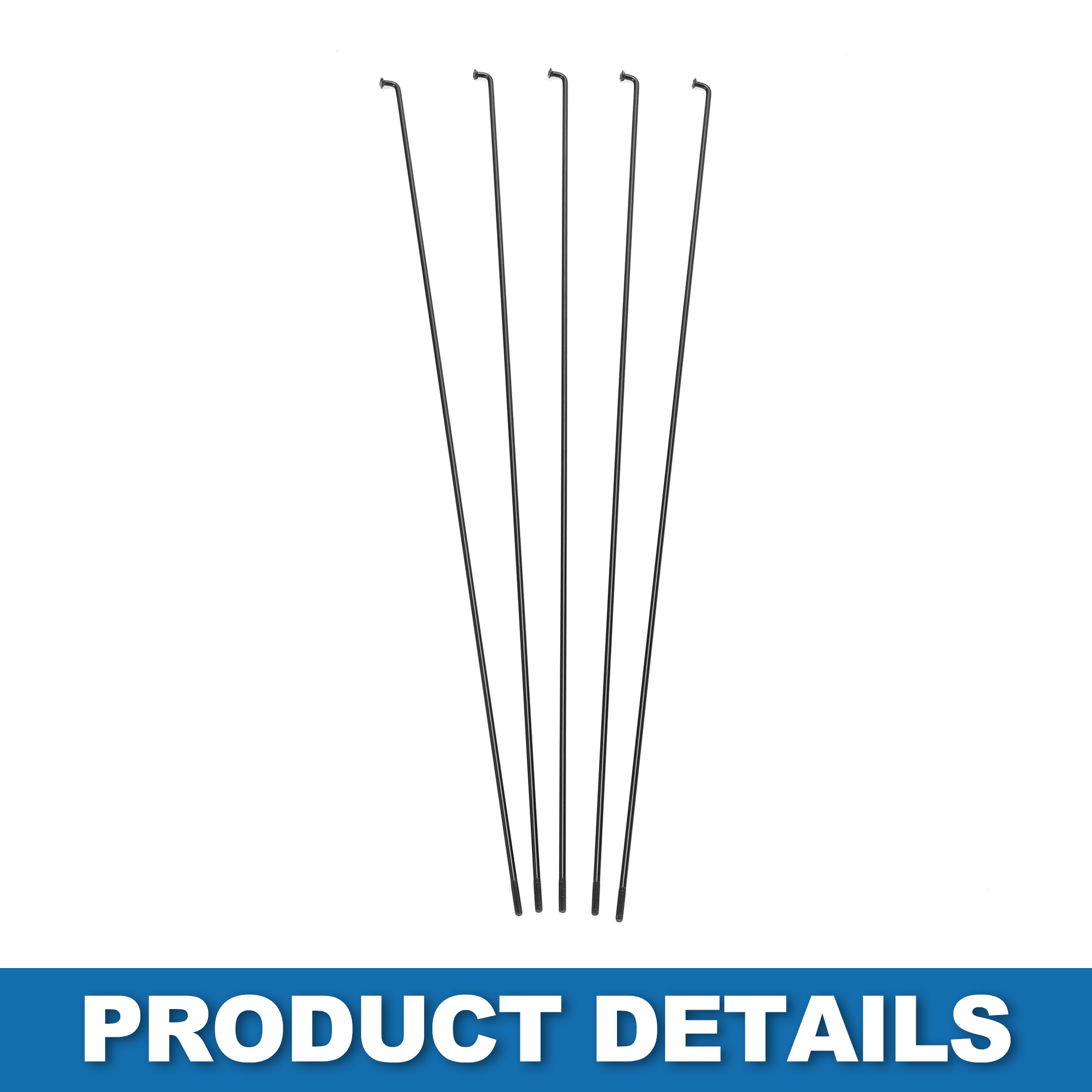 Unique Bargains 36Pcs Bike Bicycle Spokes 14G Mountain Bike Spokes Steel Black 11.42"